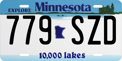 MN license plate 779SZD
