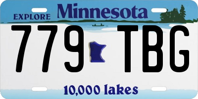 MN license plate 779TBG