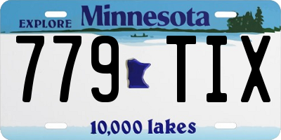MN license plate 779TIX