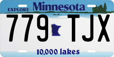 MN license plate 779TJX