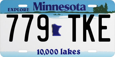 MN license plate 779TKE