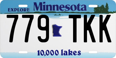 MN license plate 779TKK