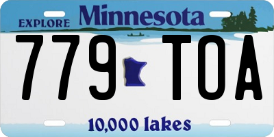 MN license plate 779TOA