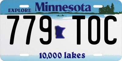 MN license plate 779TOC