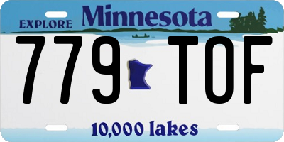 MN license plate 779TOF