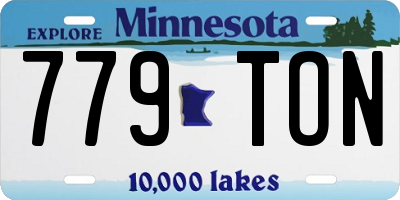 MN license plate 779TON