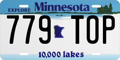 MN license plate 779TOP