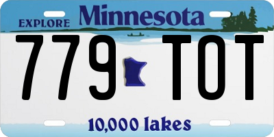 MN license plate 779TOT