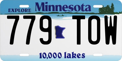 MN license plate 779TOW