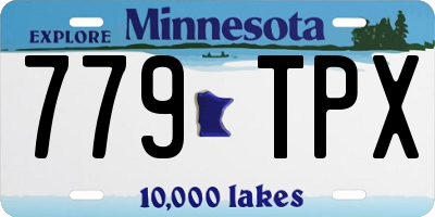MN license plate 779TPX