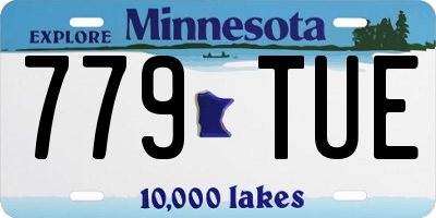 MN license plate 779TUE
