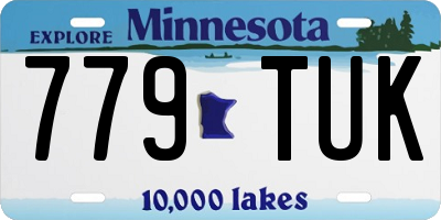 MN license plate 779TUK