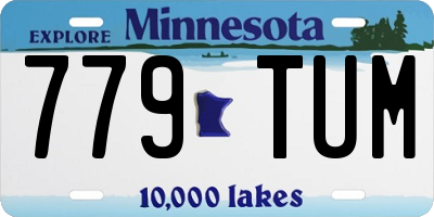 MN license plate 779TUM