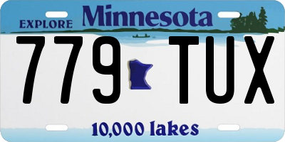 MN license plate 779TUX