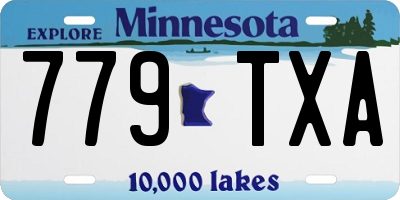 MN license plate 779TXA