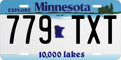 MN license plate 779TXT