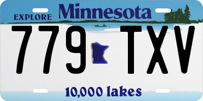 MN license plate 779TXV