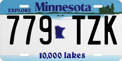 MN license plate 779TZK