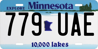 MN license plate 779UAE
