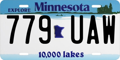MN license plate 779UAW
