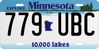 MN license plate 779UBC
