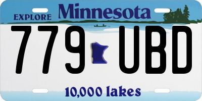 MN license plate 779UBD