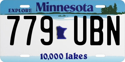 MN license plate 779UBN