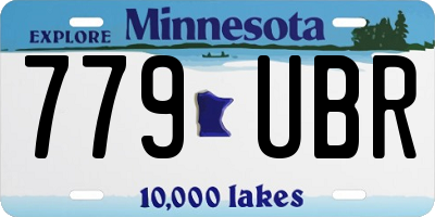 MN license plate 779UBR