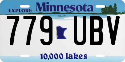MN license plate 779UBV