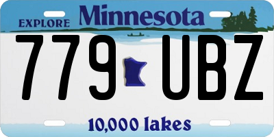 MN license plate 779UBZ