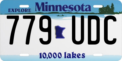 MN license plate 779UDC