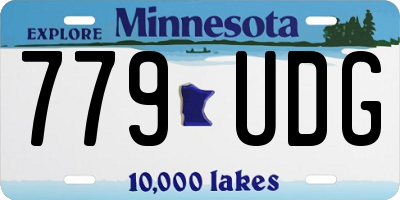 MN license plate 779UDG