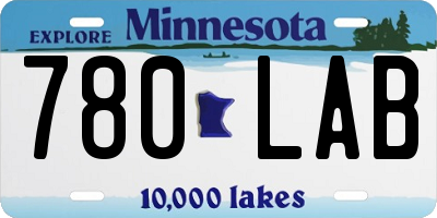 MN license plate 780LAB