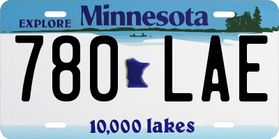 MN license plate 780LAE