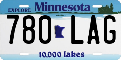 MN license plate 780LAG