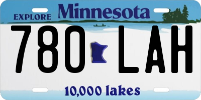 MN license plate 780LAH
