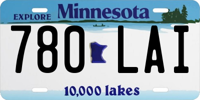 MN license plate 780LAI