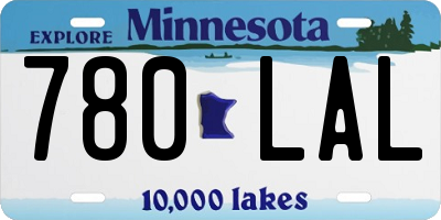 MN license plate 780LAL