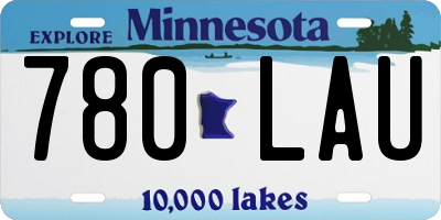 MN license plate 780LAU