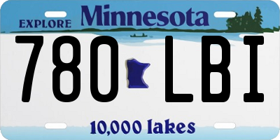 MN license plate 780LBI
