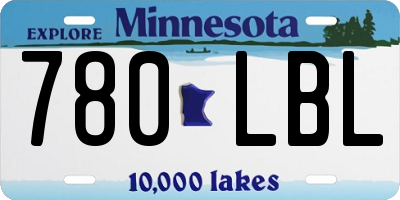 MN license plate 780LBL