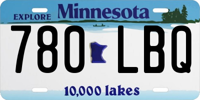 MN license plate 780LBQ