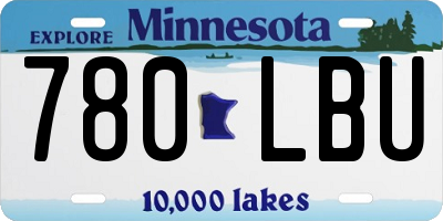 MN license plate 780LBU