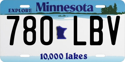 MN license plate 780LBV