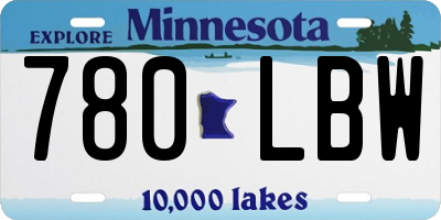 MN license plate 780LBW