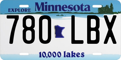 MN license plate 780LBX