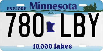 MN license plate 780LBY