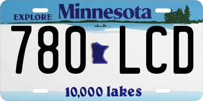 MN license plate 780LCD