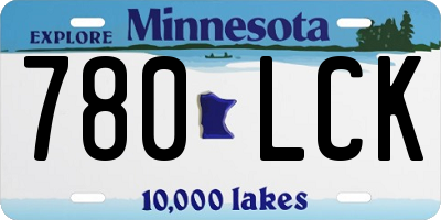 MN license plate 780LCK