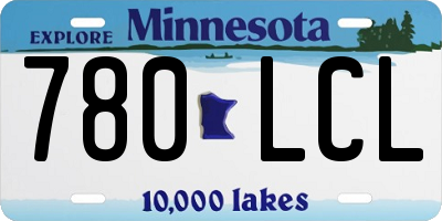 MN license plate 780LCL
